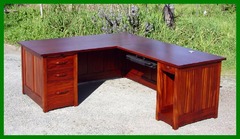 Greene and Greene Style Custom  Executive Desk Computer Work Station